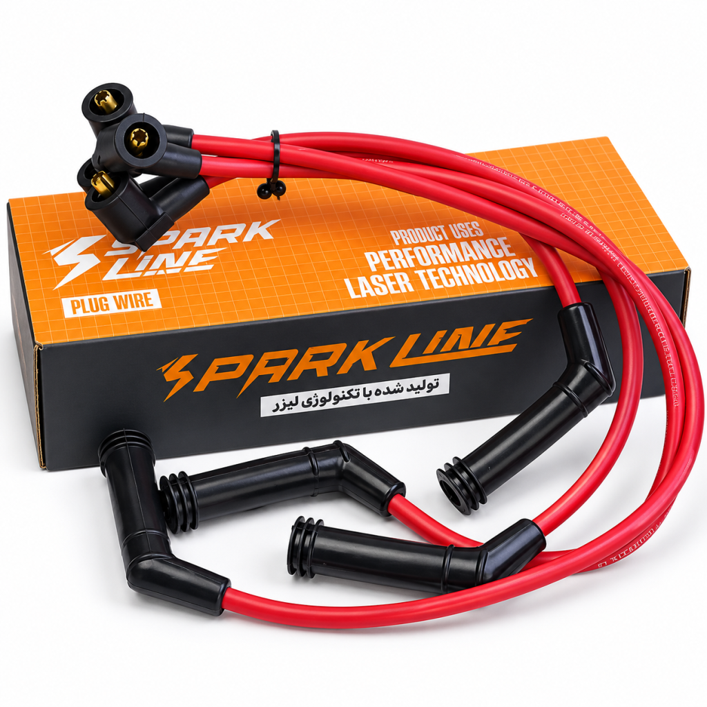 وایر شمع پراید زیمنس Spark Line | دو سر برنجی تمام سیلیکون